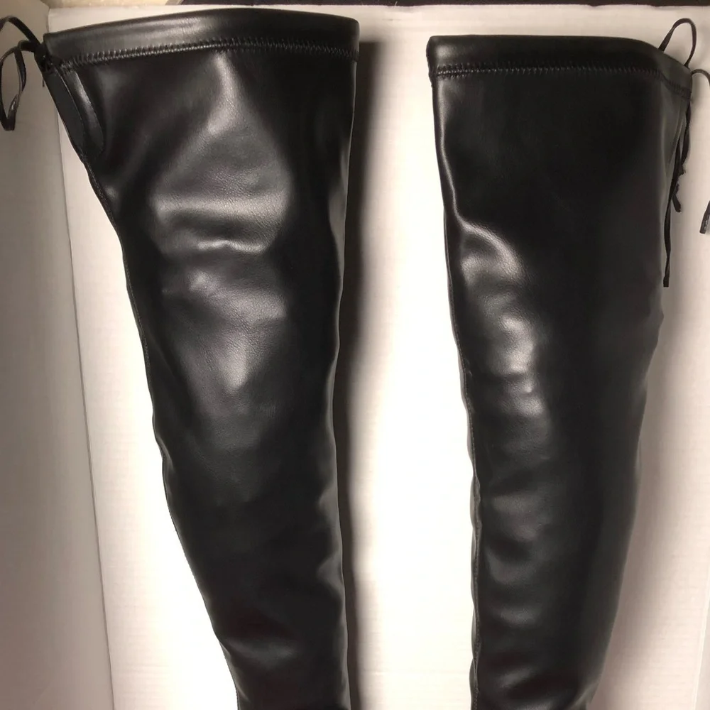 TOP Moda Black Over-the-Knee Boots